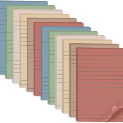 Vintage-style lined sticky notes with strong adhesive for home use