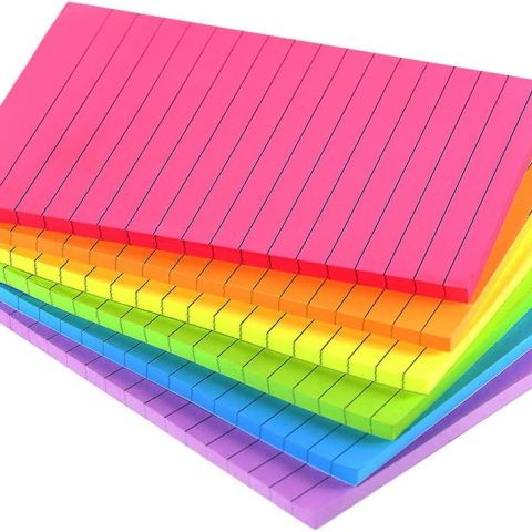 Colorful lined sticky notes with strong adhesive for students and office use