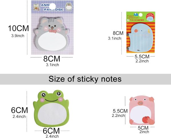 Cute cartoon animal sticky notes for creative marking