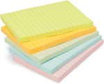 Multi-colored lined sticky notes for office and study (residue-free)