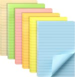 Macaron-colored lined sticky notes for office, study, and organization