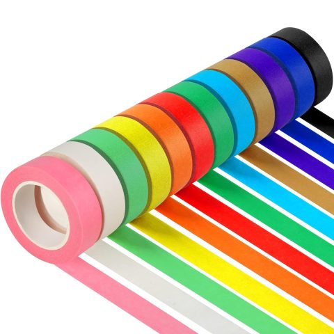 Colorful Masking Washi Tape for Children's DIY Crafts
