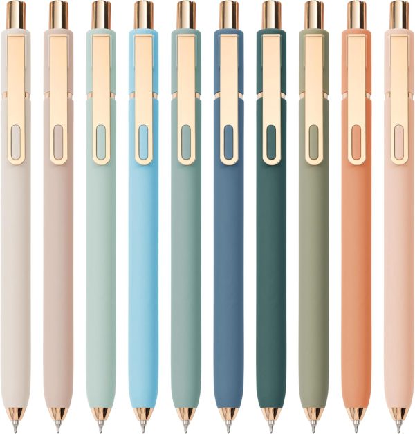 Fine-tip business gel pen with gold-tone clip
