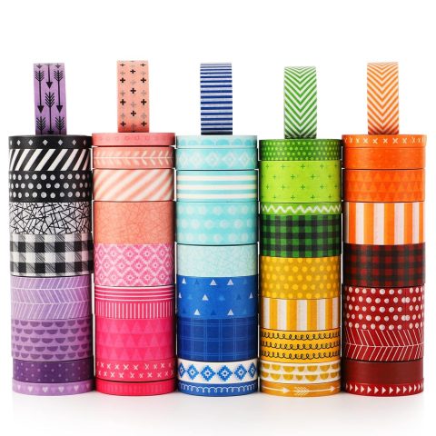 50-Roll Pink-Themed Washi Tape Set for Journaling & Collage